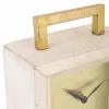 Table clock Alexandra House Living Brass Glass Iron Mango wood 9 x 30 x 15 cm