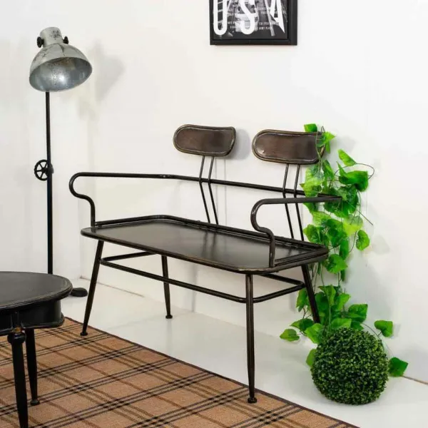 Скамья Alexandra House Living Коричневый Металл 53 x 88 x 122 cm