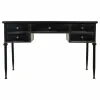 Desk Alexandra House Living Black Metal 75 x 75 x 122 cm