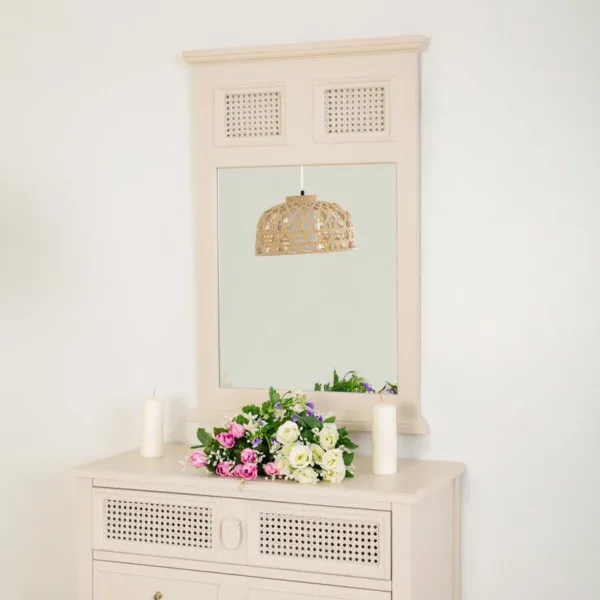 Wall mirror Alexandra House Living Grey Pink 90 x 4 x 60 cm Rectangular
