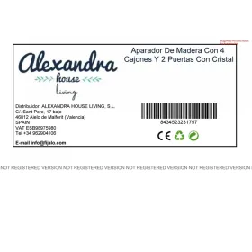 Устройство Alexandra House Living Серый Cтекло древесина ели 37 x 84 x 110 cm