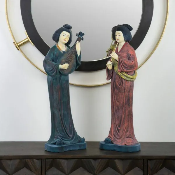 Decorative Figure Alexandra House Living Oriental Music 16 x 60 x 21 cm