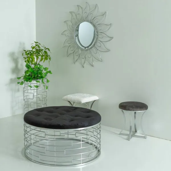 Taburetė Alexandra House Living Auksas Metalinis Kempinė Medžio MDF 91 x 47 x 91 cm