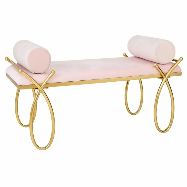 Taburete Alexandra House Living Zelts Metāls Sūklis Koks MDF 49 x 53 x 112 cm