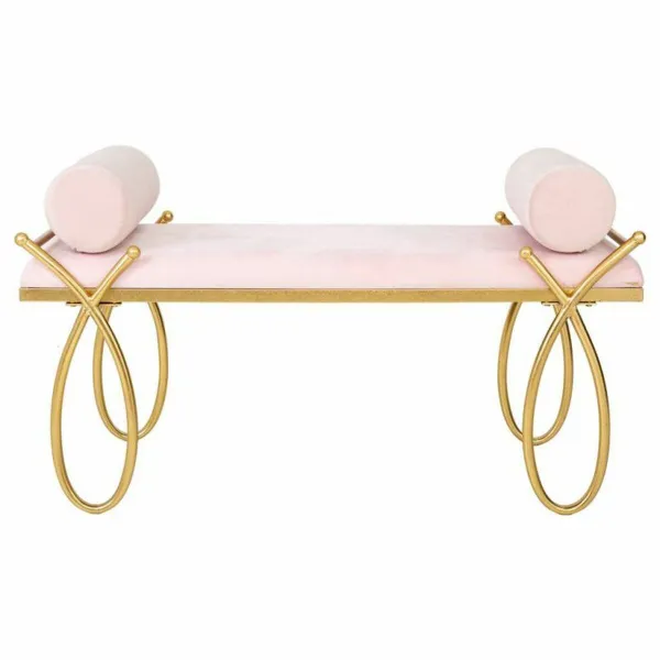 Taburete Alexandra House Living Zelts Metāls Sūklis Koks MDF 49 x 53 x 112 cm
