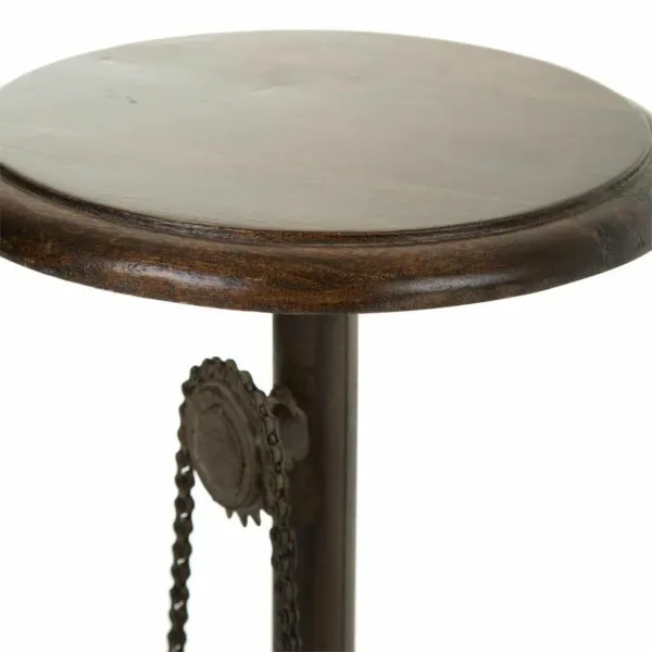 taburete Alexandra House Living Brūns Melns Metāls Koks MDF 40 x 73 x 40 cm Pedāļi