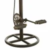 Stool Alexandra House Living Brown Black Metal MDF Wood 40 x 73 x 40 cm Pedals