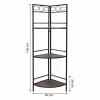 Corner Shelves Alexandra House Living Black Golden Metal MDF Wood 36 x 126 x 50 cm