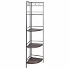Kampinė lentyna Alexandra House Living Juoda Auksinis Metalinis Medžio MDF 36 x 165 x 50 cm