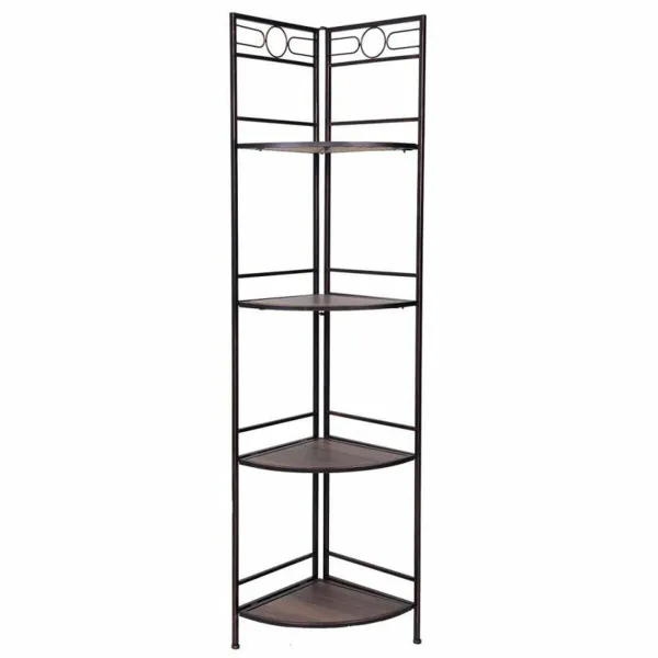 Угловая полка Alexandra House Living Чёрный Позолоченный Металл Деревянный MDF 36 x 165 x 50 cm