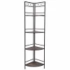 Corner Shelves Alexandra House Living Black Golden Metal MDF Wood 36 x 165 x 50 cm
