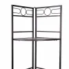 Kulmahylly Alexandra House Living Musta Kullattu Metalli Puu MDF 36 x 165 x 50 cm