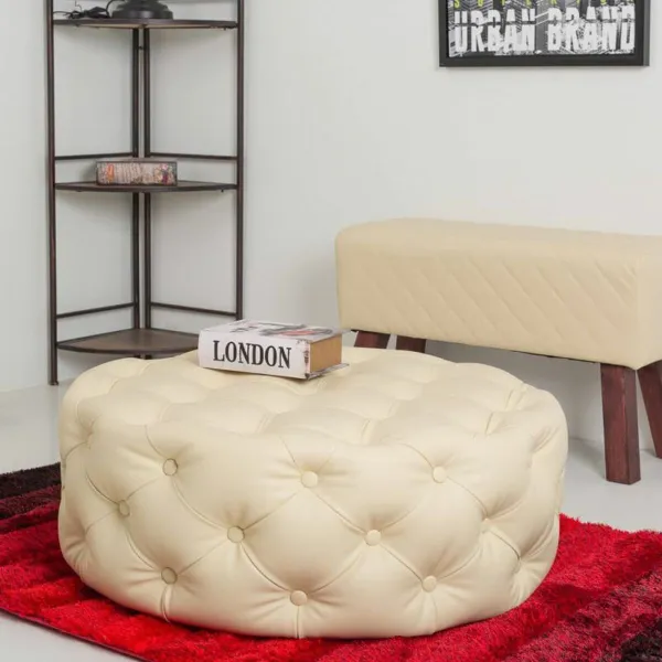 Taburete Alexandra House Living PVC Koks MDF 80 x 30 x 80 cm