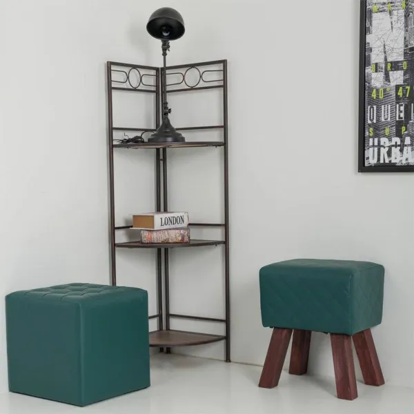 Taburetė Alexandra House Living PVC Medžio MDF 30 x 47 x 36 cm