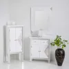 Sienas spogulis Alexandra House Living Balts Stikls Koks MDF 2 x 90 x 70 cm