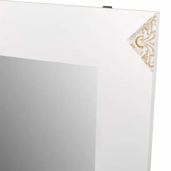 Sienas spogulis Alexandra House Living Balts Stikls Koks MDF 2 x 90 x 70 cm