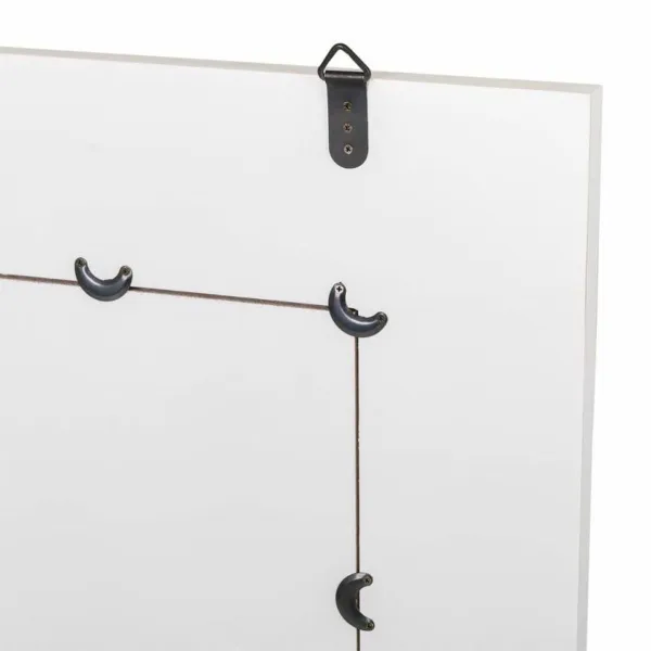 Sienas spogulis Alexandra House Living Balts Stikls Koks MDF 2 x 90 x 70 cm