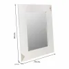Sienas spogulis Alexandra House Living Balts Stikls Koks MDF 2 x 90 x 70 cm