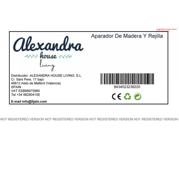 Bufete Alexandra House Living Paulovnijas koks 33 x 78 x 86 cm