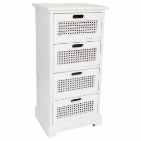 Lipasto Alexandra House Living Valkoinen Keppi Paolownia wood Puu MDF 29 x 75 x 35 cm