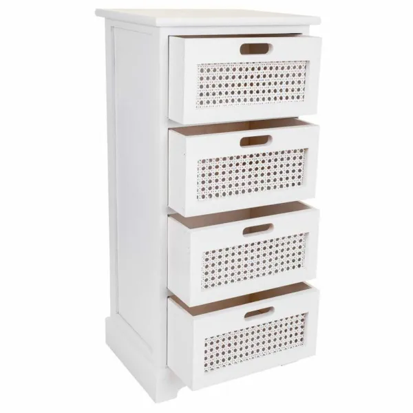 Kumode Alexandra House Living Balts Nūja Paulovnijas koks Koks MDF 29 x 75 x 35 cm