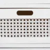 Chest of drawers Alexandra House Living White Cane Paolownia wood MDF Wood 29 x 75 x 35 cm
