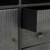 Sideboard Alexandra House Living Brown Grey Wood Metal 36 x 82 x 121 cm