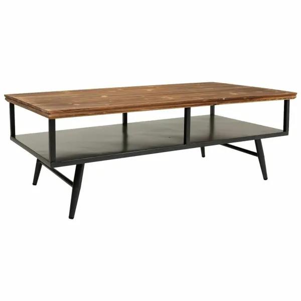 Centrinis stalas Alexandra House Living Ruda Pilka Metalinis Mango mediena 65 x 44 x 125 cm