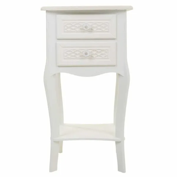 Nightstand Alexandra House Living White Cream 31 x 71 x 38 cm