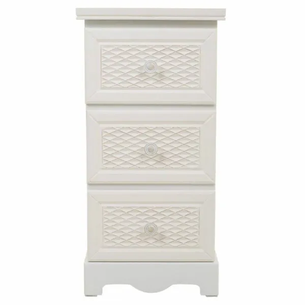Ночной столик Alexandra House Living Белый Кремовый 26 x 60 x 31 cm