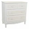 Chest of drawers Alexandra House Living White Cream Metal Pine MDF Wood 40 x 81 x 80 cm