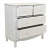 Kumode Alexandra House Living Balts Krēmkrāsa Metāls Priede Koks MDF 40 x 81 x 80 cm
