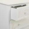 Chest of drawers Alexandra House Living White Cream Metal Pine MDF Wood 40 x 81 x 80 cm
