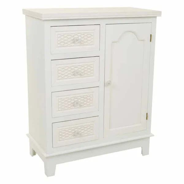 Hall Alexandra House Living White Cream 32 x 84 x 66 cm
