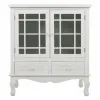 Sideboard Alexandra House Living White Cream Metal Pine 37 x 84 x 75 cm