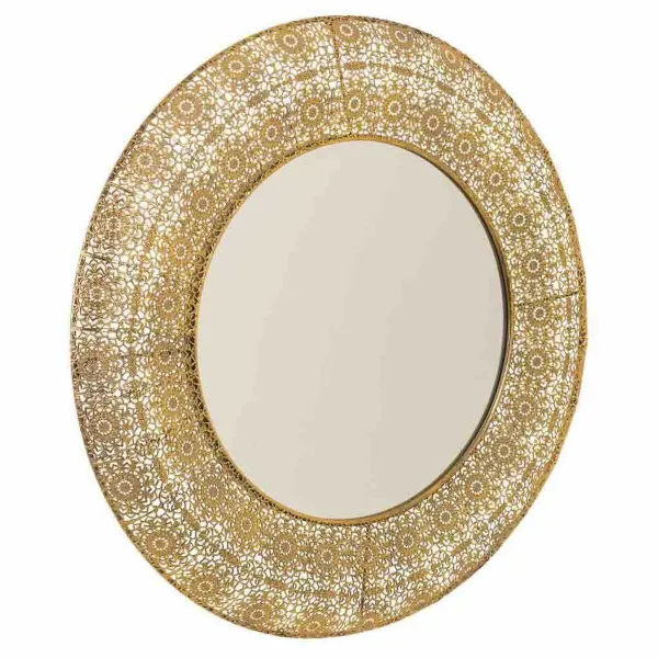 Sienas spogulis Alexandra House Living Bronza 4 x 83 x 83 cm Apļi
