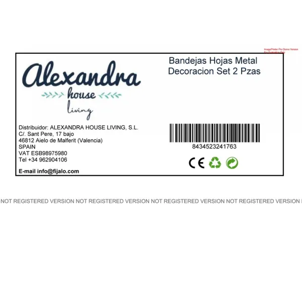 Galda rotājums Alexandra House Living Bronza Dzelzs 92 x 6 x 26 cm Loksnes 2 Daudzums