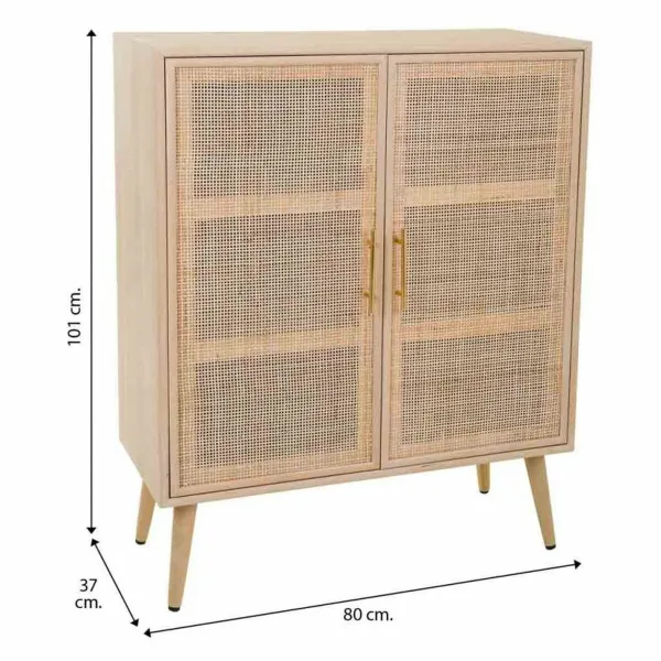 Spintelė Alexandra House Living Natūralus Medžio MDF 37 x 101 x 80 cm