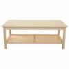 Centrālais galds Alexandra House Living Dabisks Koks MDF 46 x 60 x 120 cm
