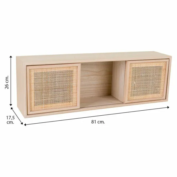 Hyllyt Alexandra House Living Luonnollinen Puu MDF 26 x 17 x 81 cm