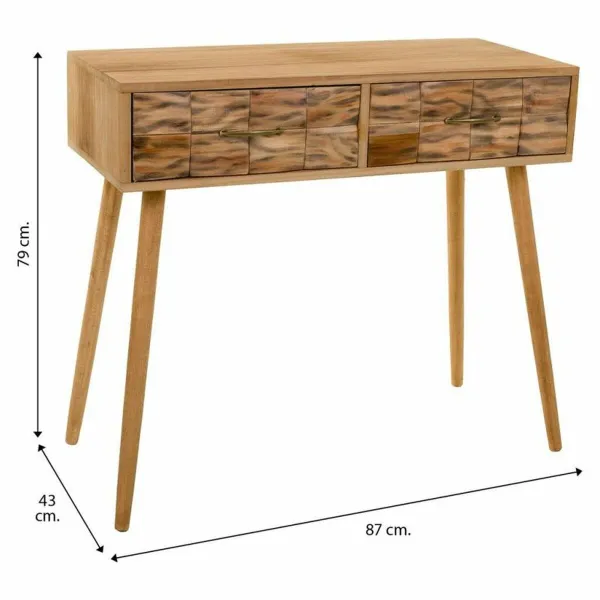 Мебель для прихожей с ящиками Alexandra House Living Натуральный 43 x 79 x 87 cm