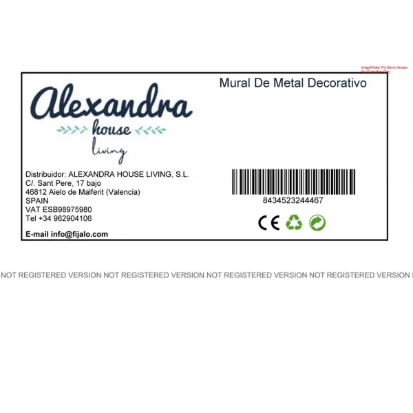 Wall Decoration Alexandra House Living Multicolour Metal 50 x 7 x 90 cm