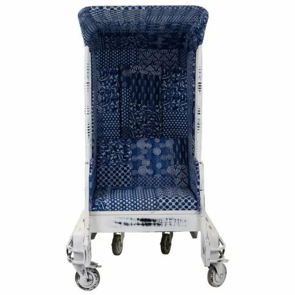 Armchair Alexandra House Living White 90 x 160 x 90 cm Upholstery