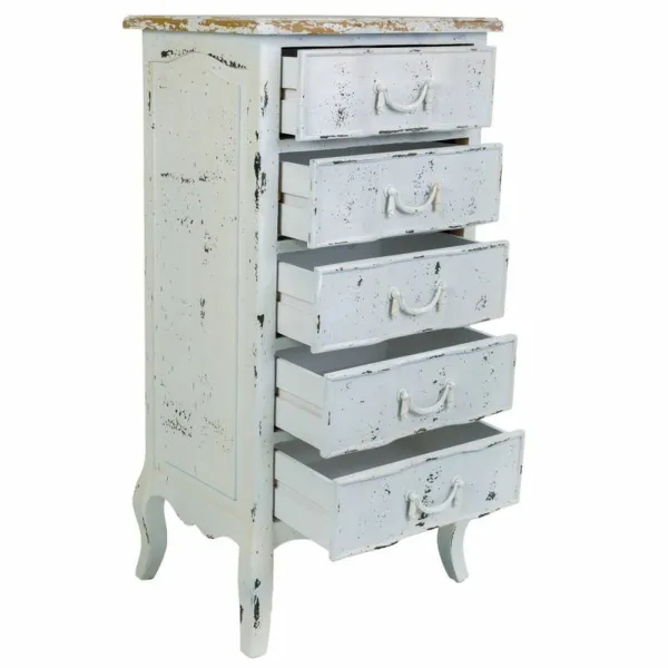 Chest of drawers Alexandra House Living White Fir wood MDF Wood 40 x 98 x 50 cm