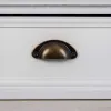 Lipasto Alexandra House Living Valkoinen Ruskea Paolownia wood Puu MDF 30 x 68 x 40 cm