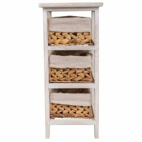 Naktsskapītis Alexandra House Living Balts 25 x 57 x 25 cm