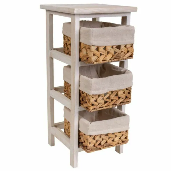 Naktsskapītis Alexandra House Living Balts 25 x 57 x 25 cm
