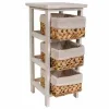 Naktsskapītis Alexandra House Living Balts 25 x 57 x 25 cm