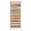 Kumode Alexandra House Living Balts Drāna Ūdens hiacinte Paulovnijas koks 25 x 88 x 35 cm