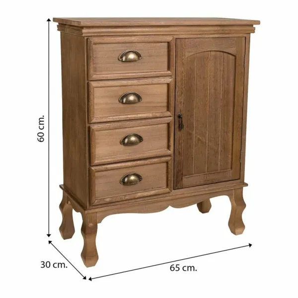 Hall Table with Drawers Alexandra House Living Brown 30 x 80 x 65 cm
